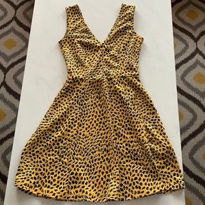 Yellow and blue sleeveless dress